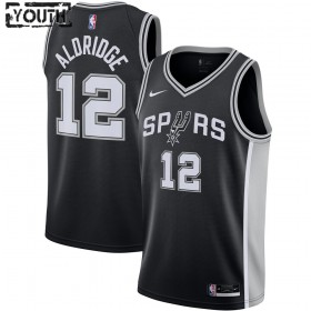 San Antonio Spurs LaMarcus Aldridge 12 Nike 2020-2021 Icon Edition Lasten Pelipaidat Swingman